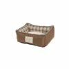 Happy Tails Fresh Linen Cuddler Dog Bed Tan 21x17