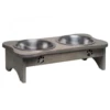 Loving Pets Raised Wooden Modern Diner Grey 1 QT -4 PAWS MARKET Shop loving pets raised wooden modern diner grey 1 qt