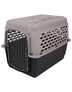 Petmate Vari Kennel Black & Bleached Linen 36x25x27"