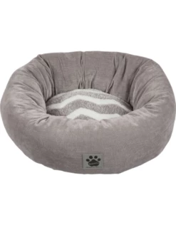 SnooZZy Rustic Zigzag Donut Bed Gry/Wh Zigzag Gry Cord 17 In