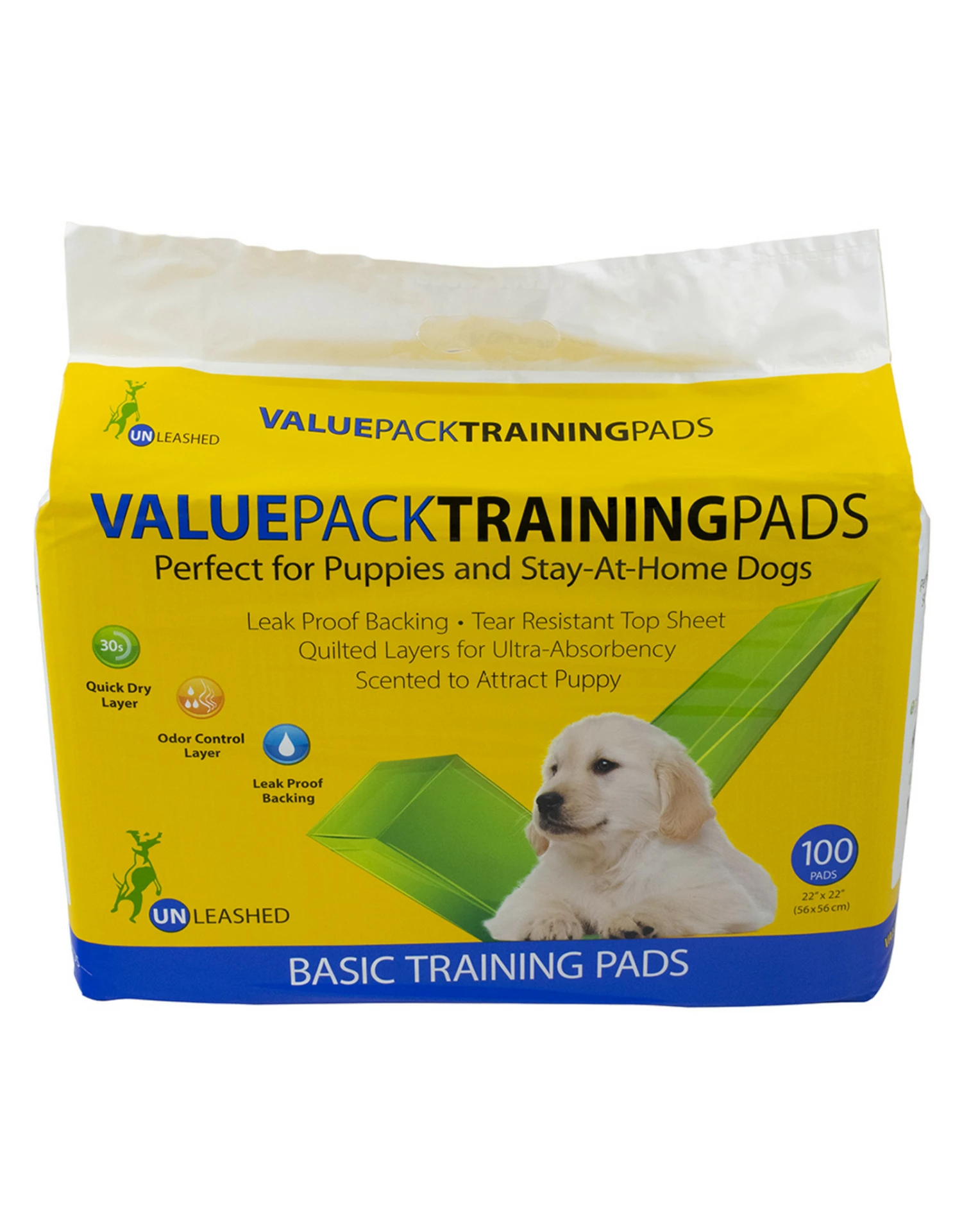 Unleashed Basic Value Housebreaking Pads 100PK 3 Unleashed Basic Value Housebreaking Pads 100PK